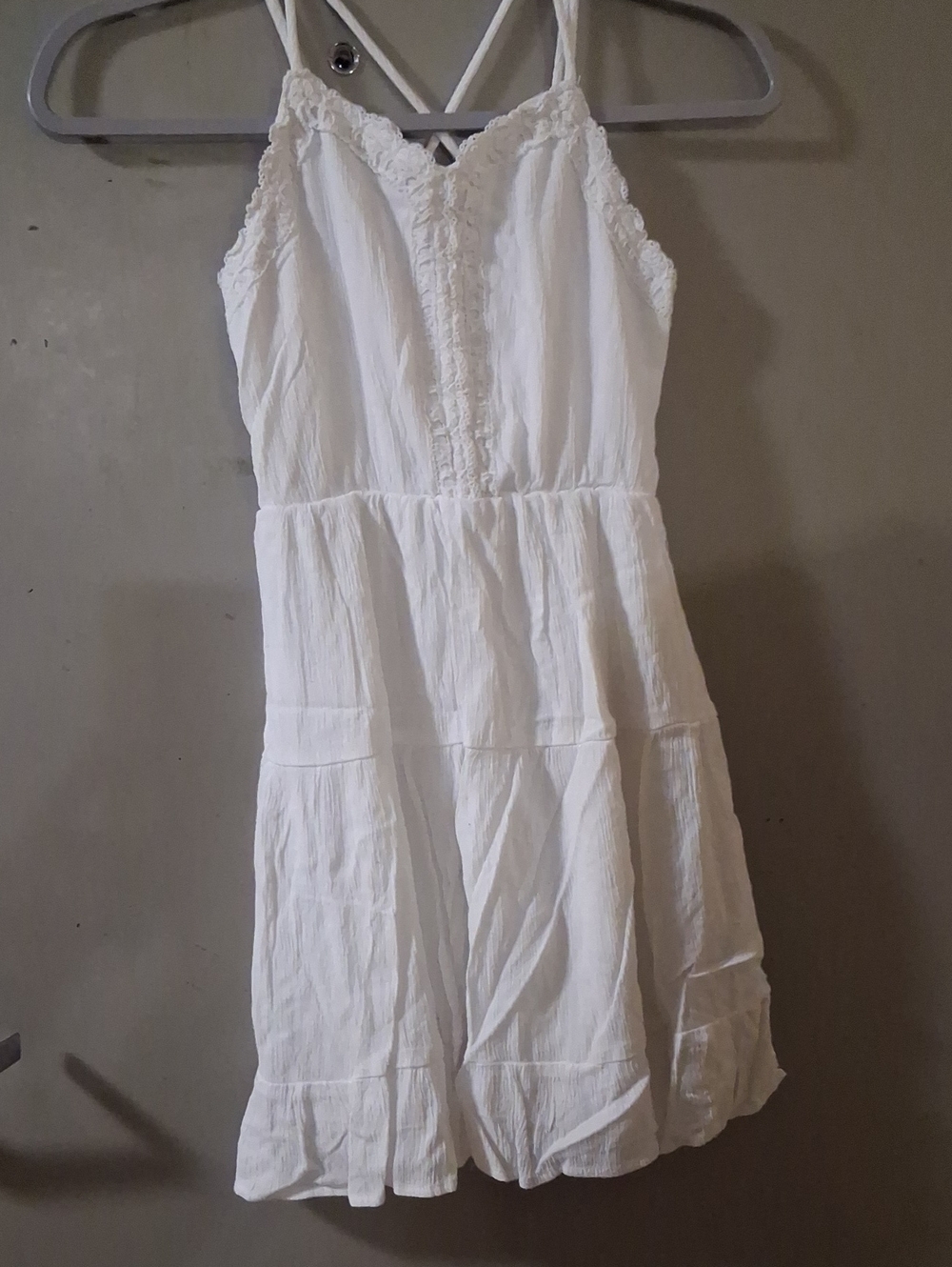 Girls' White Sleeveless Summer Dress